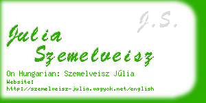 julia szemelveisz business card