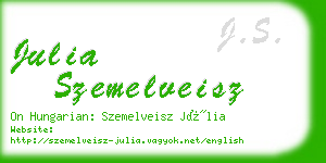 julia szemelveisz business card